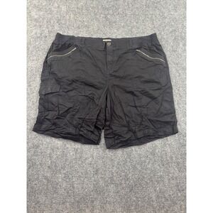 EVRI Cargo Shorts 22W Black Zipper Pocket Elastic Waist Men's